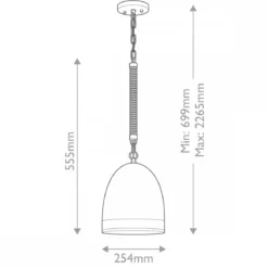 Elstead Lighting Nash Pendelleuchte 1-flammig Antik-Nickel 25cm