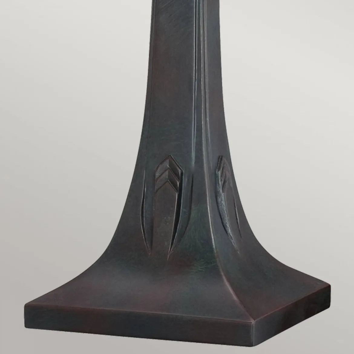 Elstead Lighting Navajo Tischleuchte 2 flammig im Tiffany-Stil Bronze mit Kunstglasschirm E27