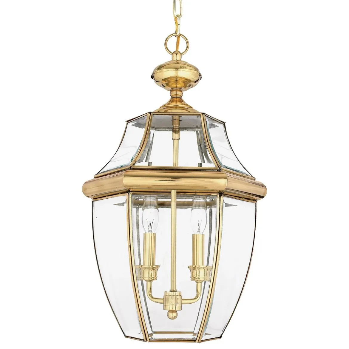 Elstead Lighting Newbury 2 Light Large Chain Lantern Pendelleuchte IP23 messing