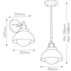 Elstead Lighting Niva Wandleuchte 1-flammig umwandelbar Champagner Bronze