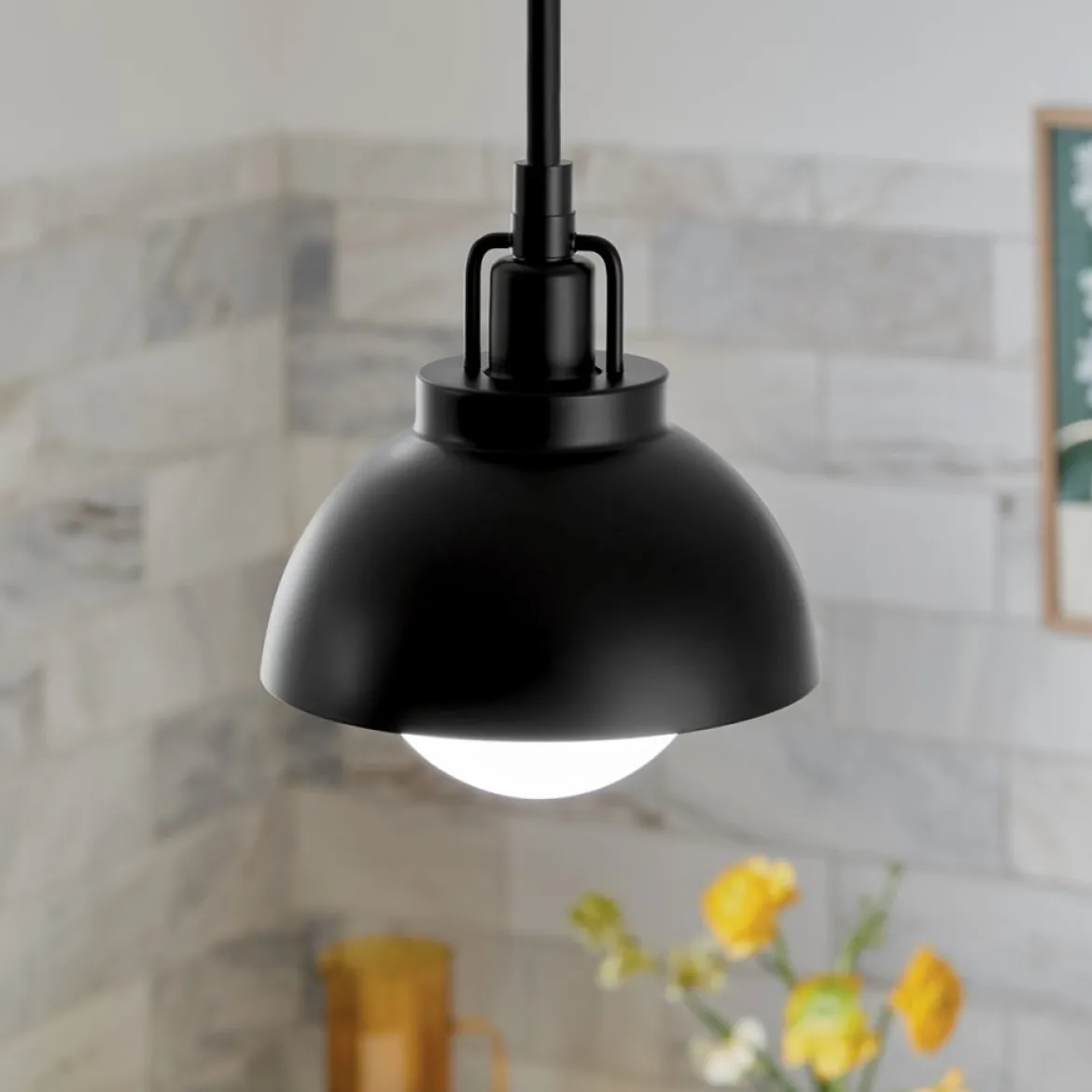 Elstead Lighting Niva Wandleuchte 1-flammig umwandelbar Schwarz