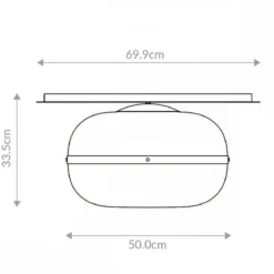 Elstead Lighting Nottingham Deckenleuchte 3-flammig 55cm Antikmessing