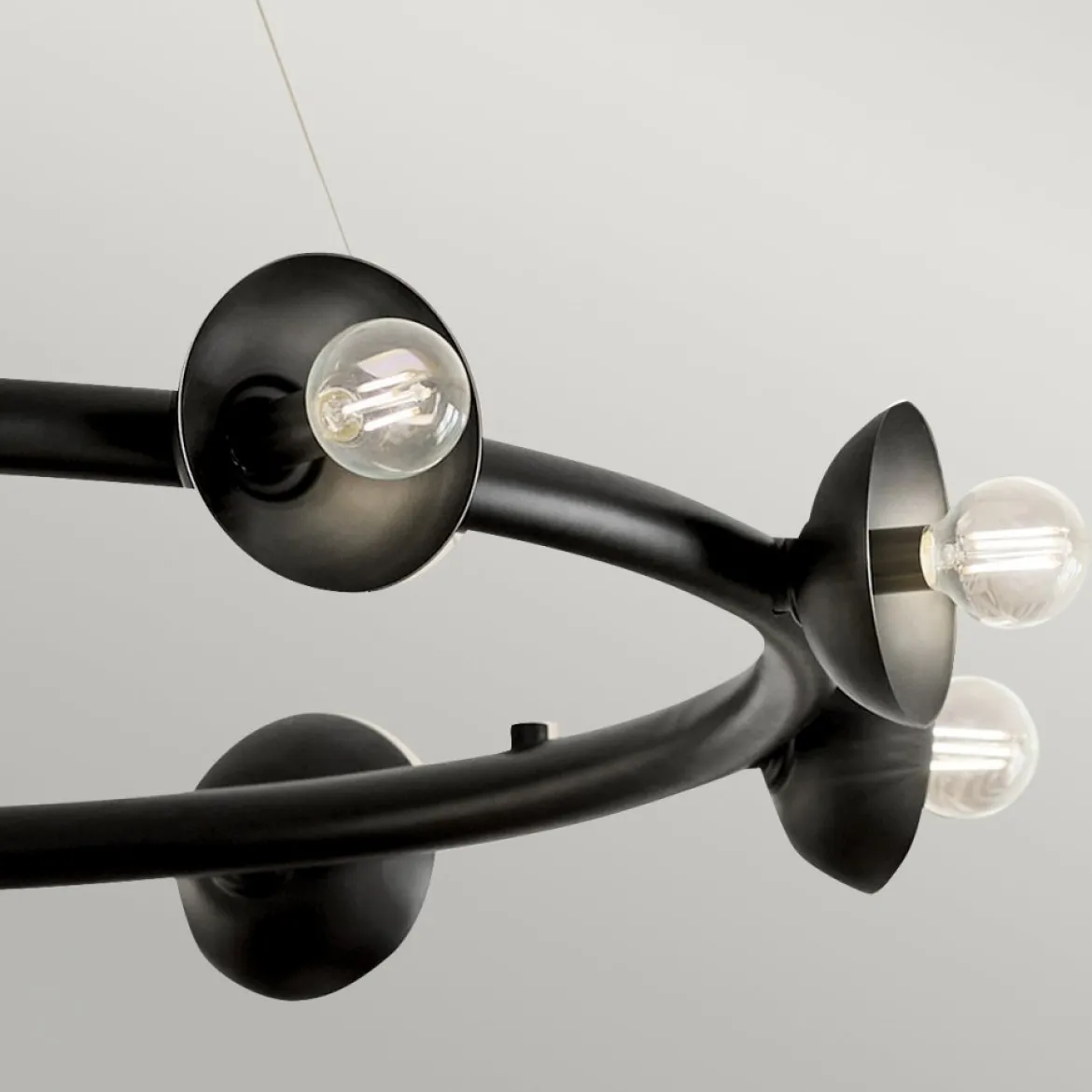 Elstead Lighting Palta Kronleuchter 9-flammig Satinschwarz E14
