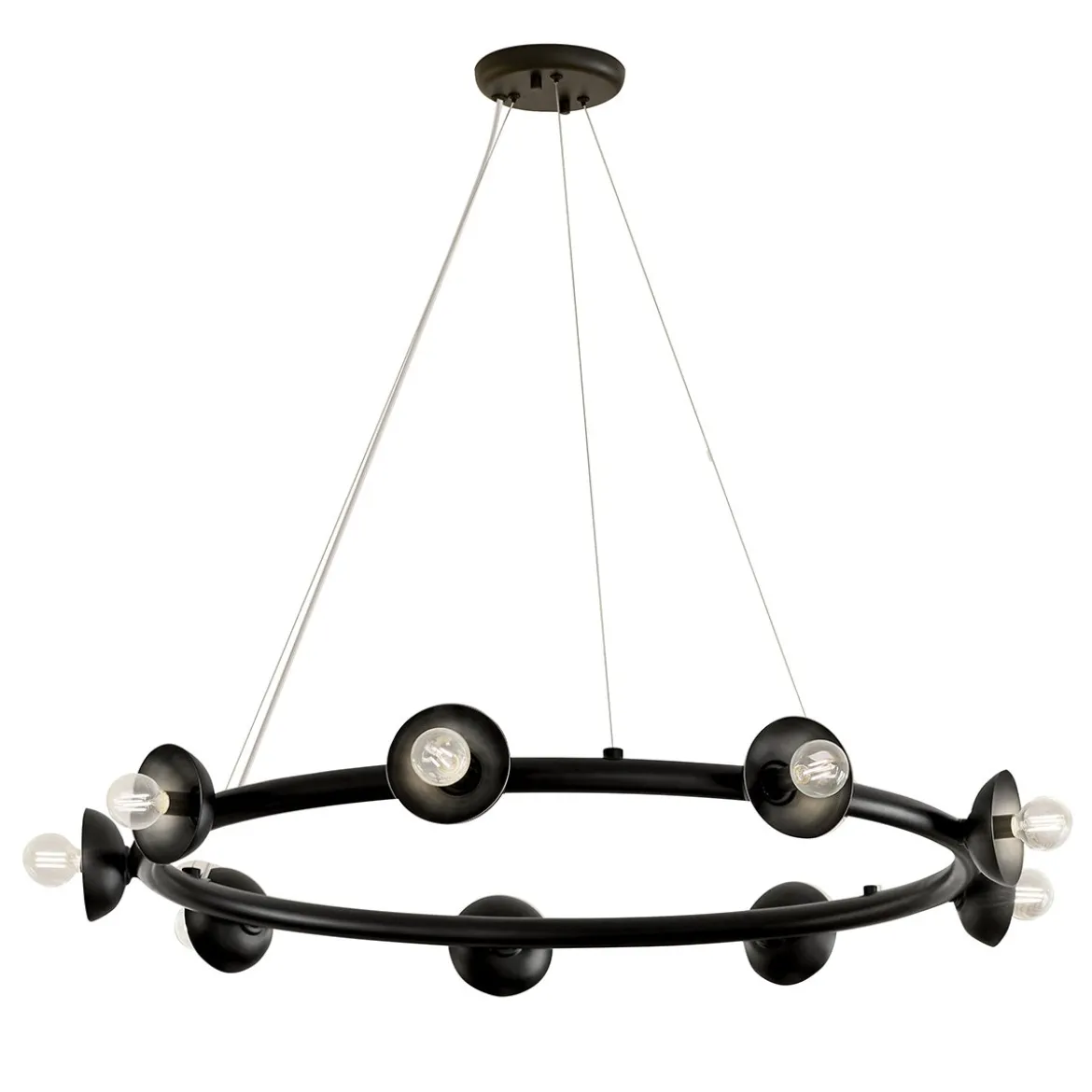 Elstead Lighting Palta Kronleuchter 9-flammig Satinschwarz E14
