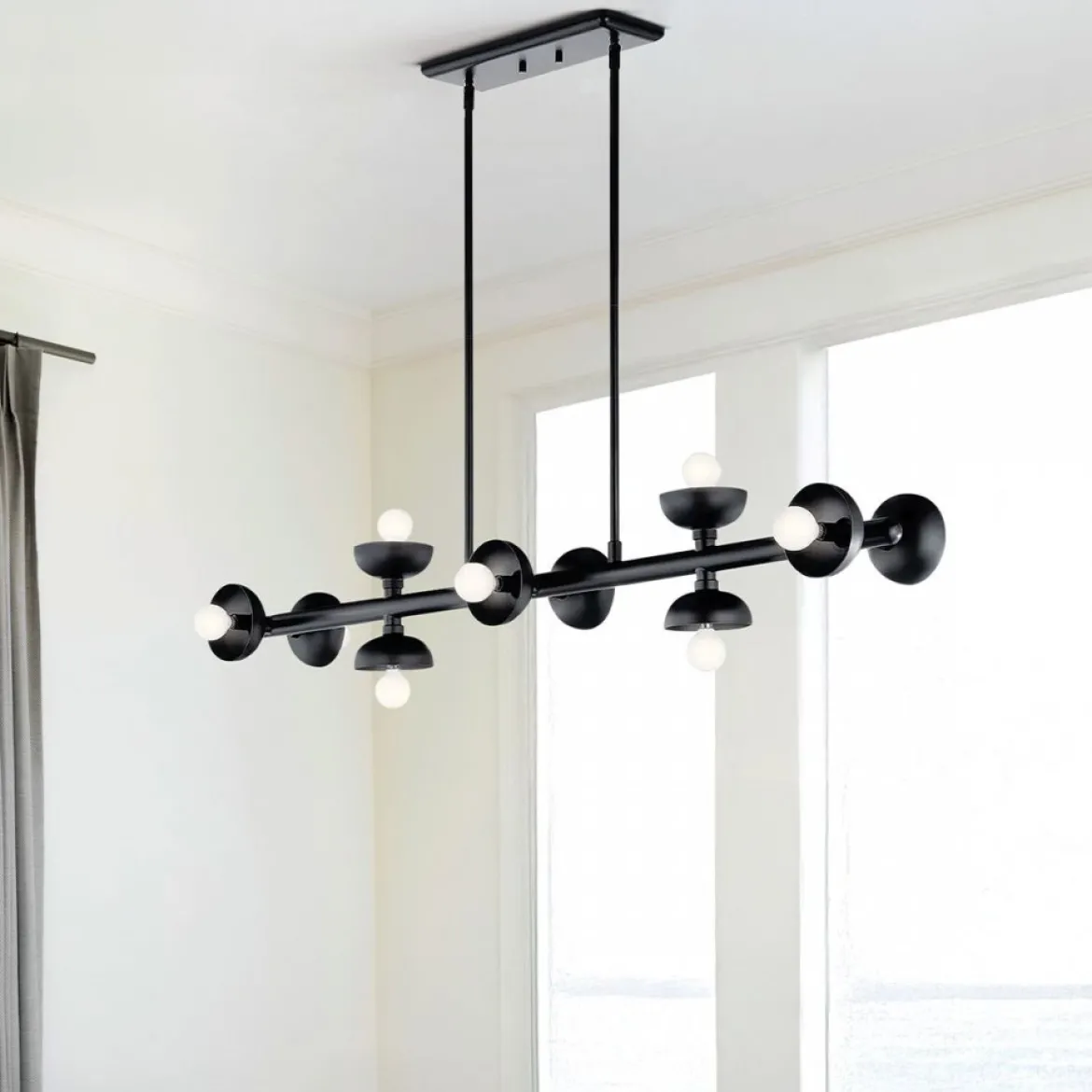 Elstead Lighting Palta Pendelleuchte 10-flammig Satinschwarz E14