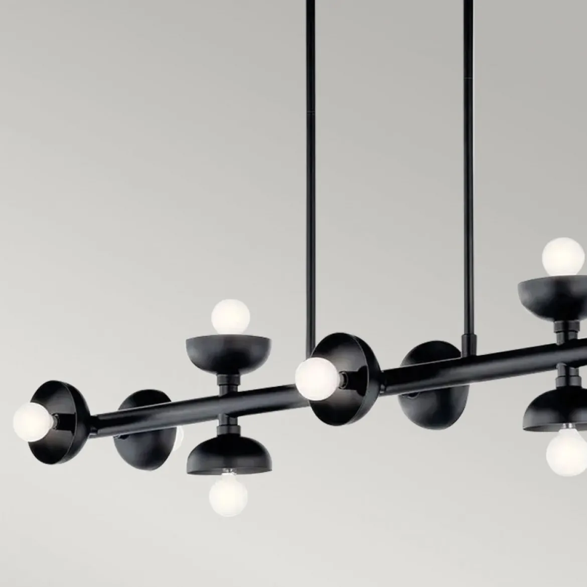 Elstead Lighting Palta Pendelleuchte 10-flammig Satinschwarz E14