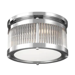 Elstead Lighting Paulson 3-Light Deckenleuchte Chrom 28cm IP44 3000K G9