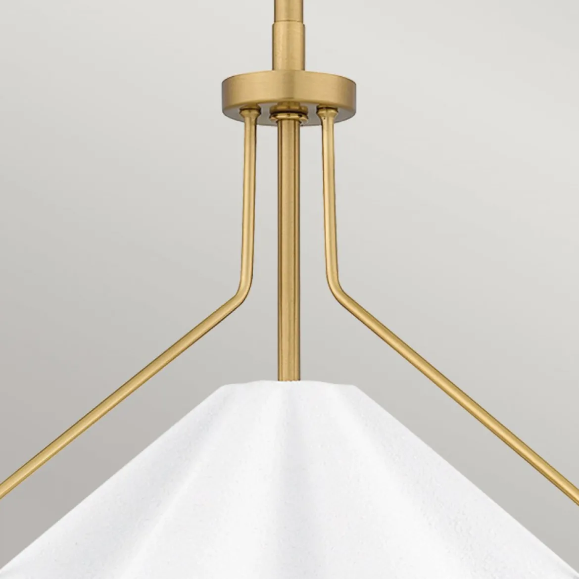 Elstead Lighting Pendelleuchte Mejia 1-flammig Messing weiß E27