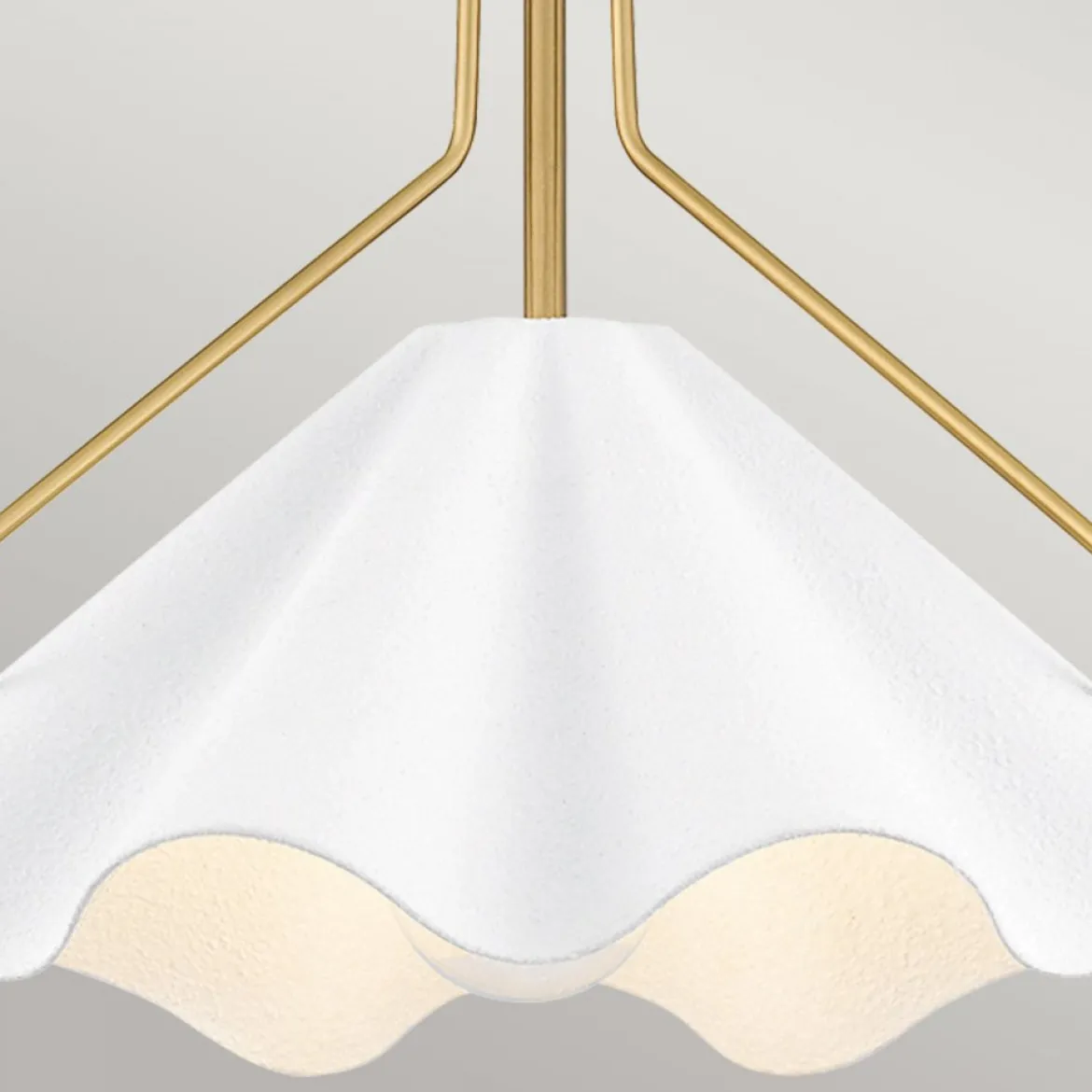 Elstead Lighting Pendelleuchte Mejia 1-flammig Messing weiß E27