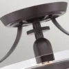 Elstead Lighting Penn Station Deckenleuchte Semi-Flush 1-Light Bronze Glas 33cm E27