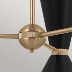 Elstead Lighting Phix Kronleuchter 3-armig Champagnerbronze Schwarz