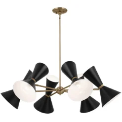 Elstead Lighting Phix Kronleuchter 6-armig Champagnerbronze Schwarz
