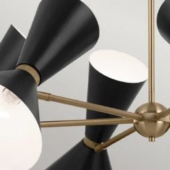 Elstead Lighting Phix Kronleuchter 6-armig Champagnerbronze Schwarz
