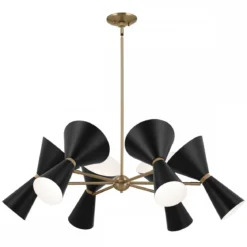 Elstead Lighting Phix Kronleuchter 6-armig Champagnerbronze Schwarz