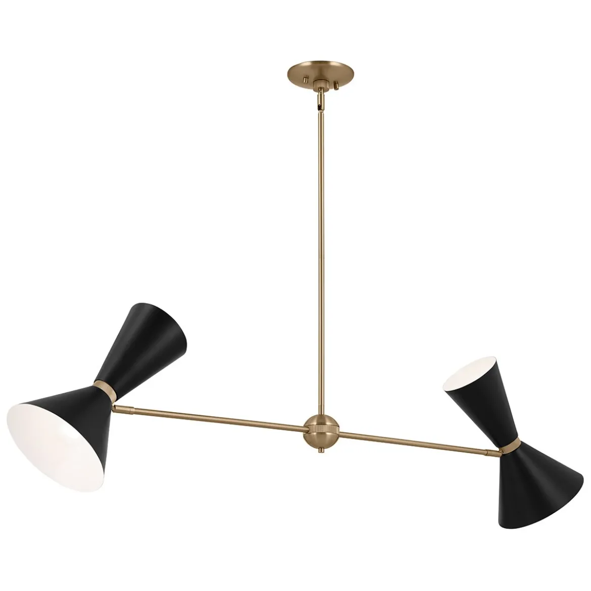 Elstead Lighting Phix Kronleuchter 2-armig Champagnerbronze Schwarz