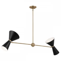 Elstead Lighting Phix Kronleuchter 2-armig Champagnerbronze Schwarz