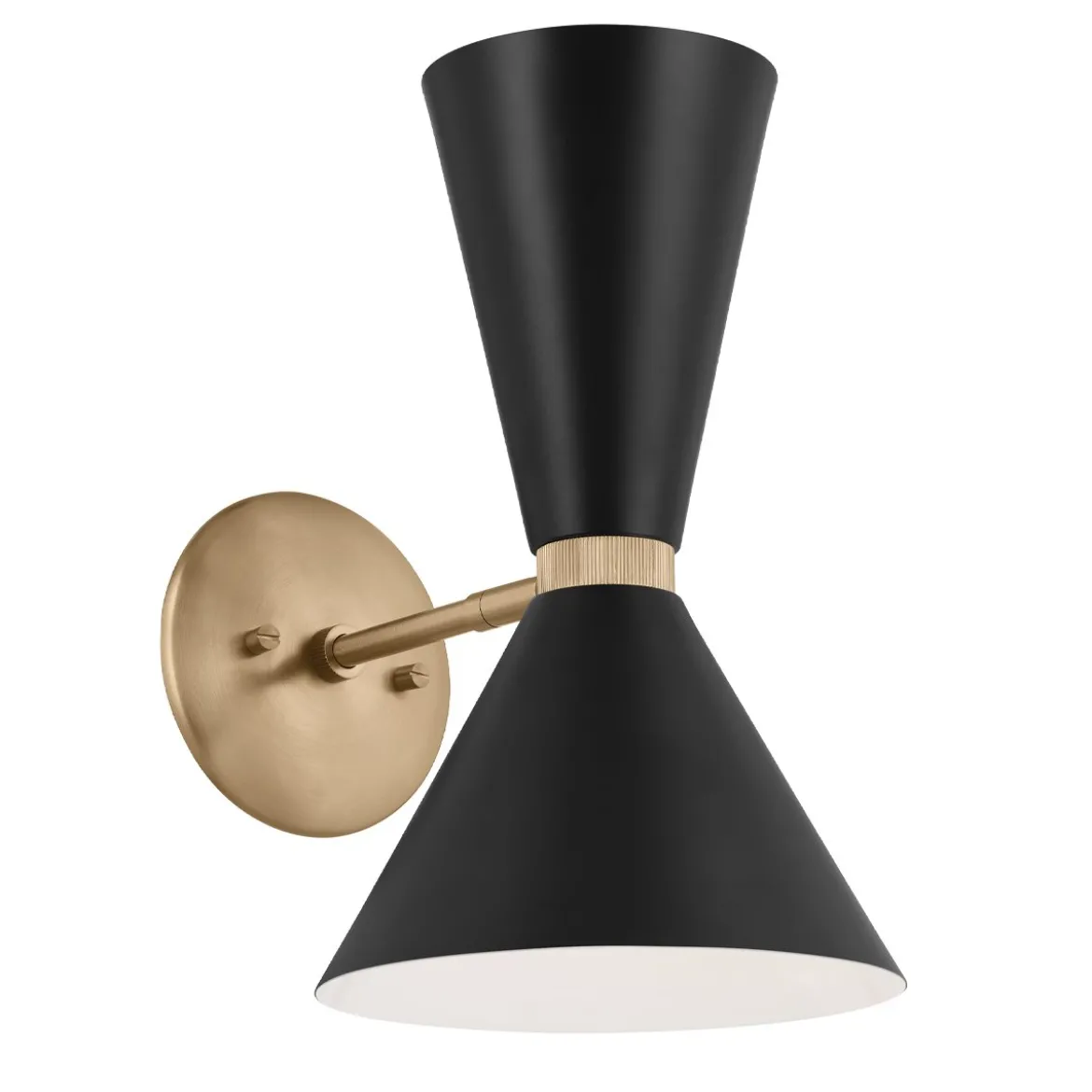 Elstead Lighting Phix Wandleuchte 2-flammig Champagnerbronze Schwarz