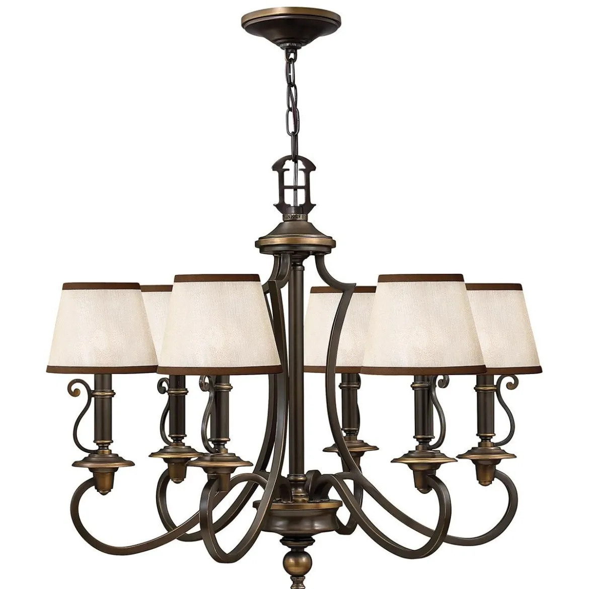 Elstead Lighting Plymouth Kronleuchter 6-flammig bronze E14