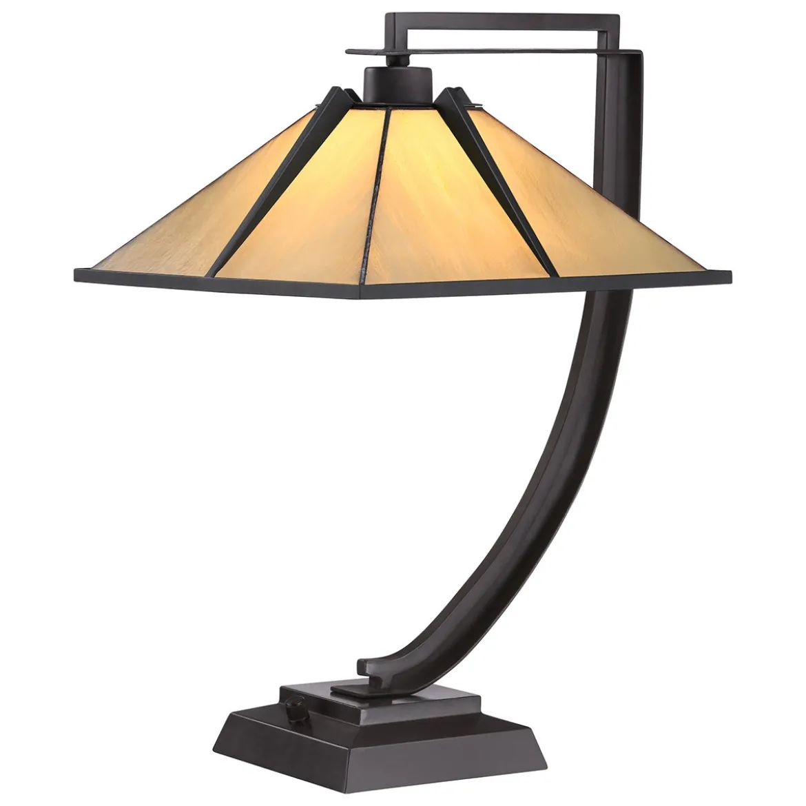 Elstead Lighting Pomeroy Tischleuchte 1-Light Tiffany-Stil Bronze E27