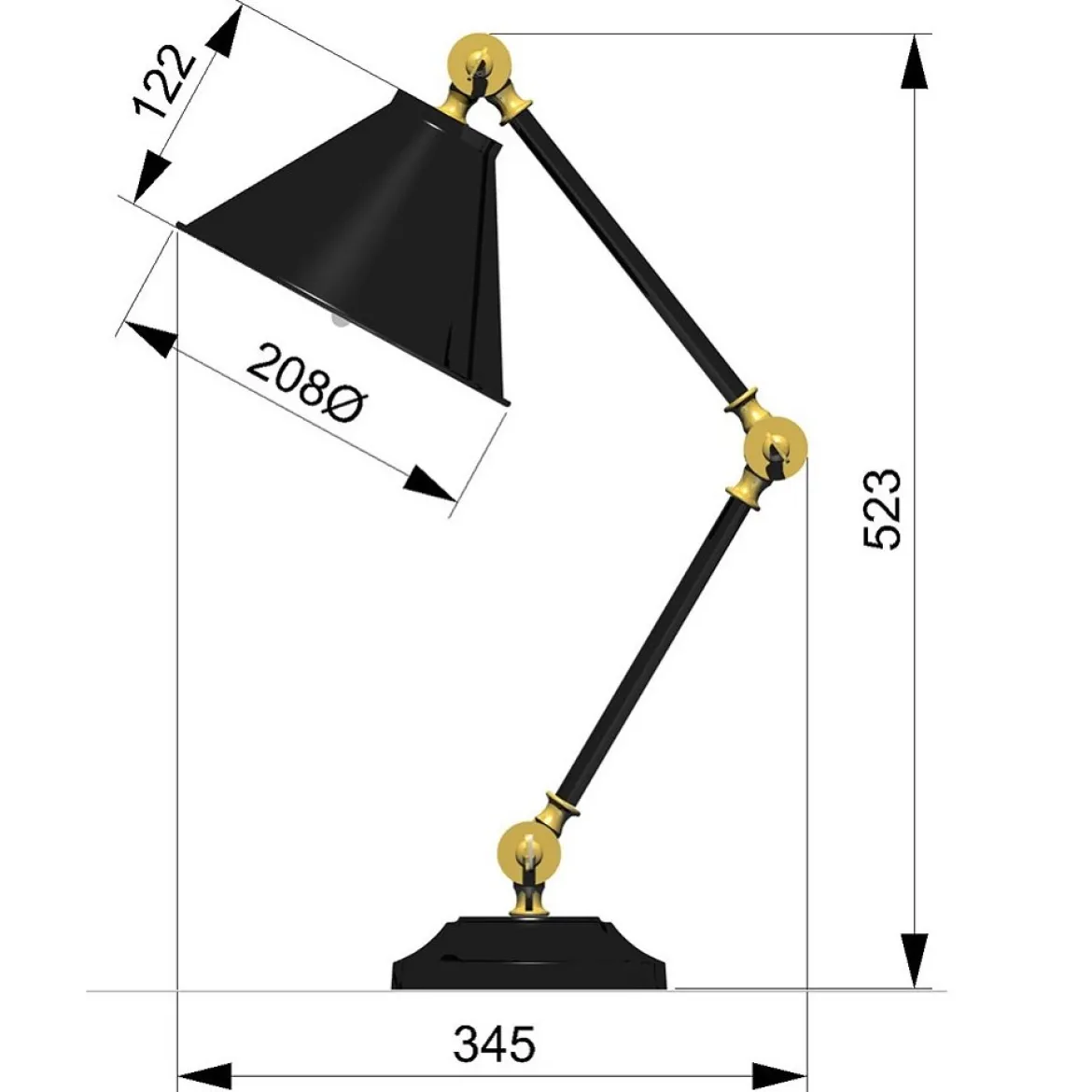 Elstead Lighting Provence Element 1-Light Mini Tischleuchte Schwarz E27
