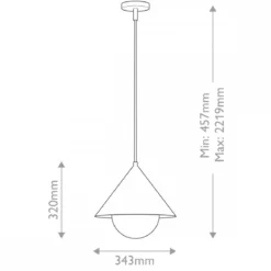 Elstead Lighting Remyck Pendelleuchte 1-flammig Gebürstetes Gold