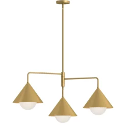 Elstead Lighting Remyck Pendelleuchte 3-flammig Gebürstetes Gold