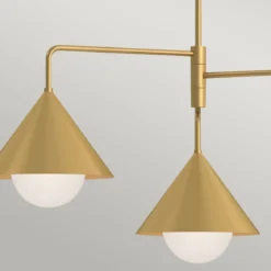 Elstead Lighting Remyck Pendelleuchte 3-flammig Gebürstetes Gold