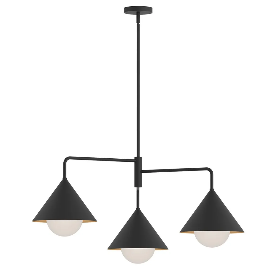 Elstead Lighting Remyck Pendelleuchte 3-flammig Schwarz