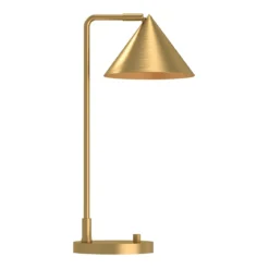 Elstead Lighting Remyck Tischleuchte 1-flammig Gebürstetes Gold