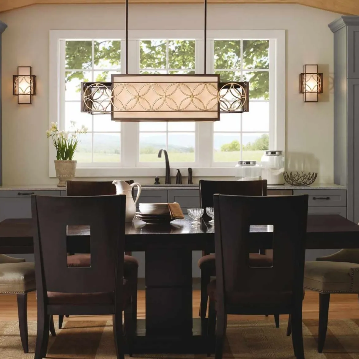 Elstead Lighting Remy Pendelleuchte Bronze Gold 4-flammig E27