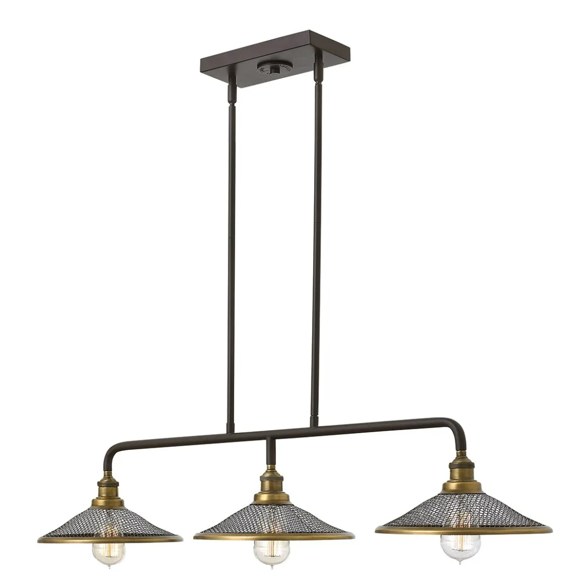 Elstead Lighting Rigby 3-Light Pendelleuchte Bronze 3-flammig E27 102cm