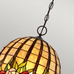 Elstead Lighting Rosecliffe Pendelleuchte 3-Light Tiffany-Stil Bronze E27
