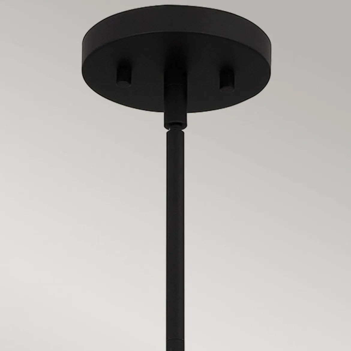 Elstead Lighting Royer Pendelleuchte Schwarz Schirm Glas Naturseil
