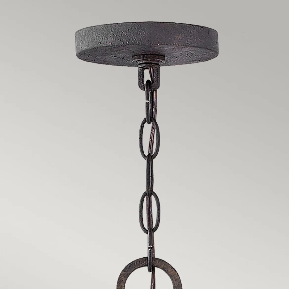 Elstead Lighting Sawyer Pendelleuchte 9-flammig Sequoia-Holzoptik Rost-Eisen-Akzenten