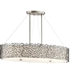 Elstead Lighting Silver Coral 4-Light Oval Pendelleuchte 4-flammig E27