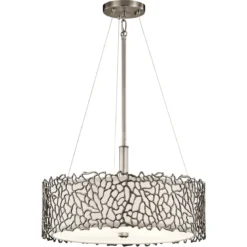 Elstead Lighting Silver Coral 3-Light Duo Pendelleuchte 3-flammig 46cm E27