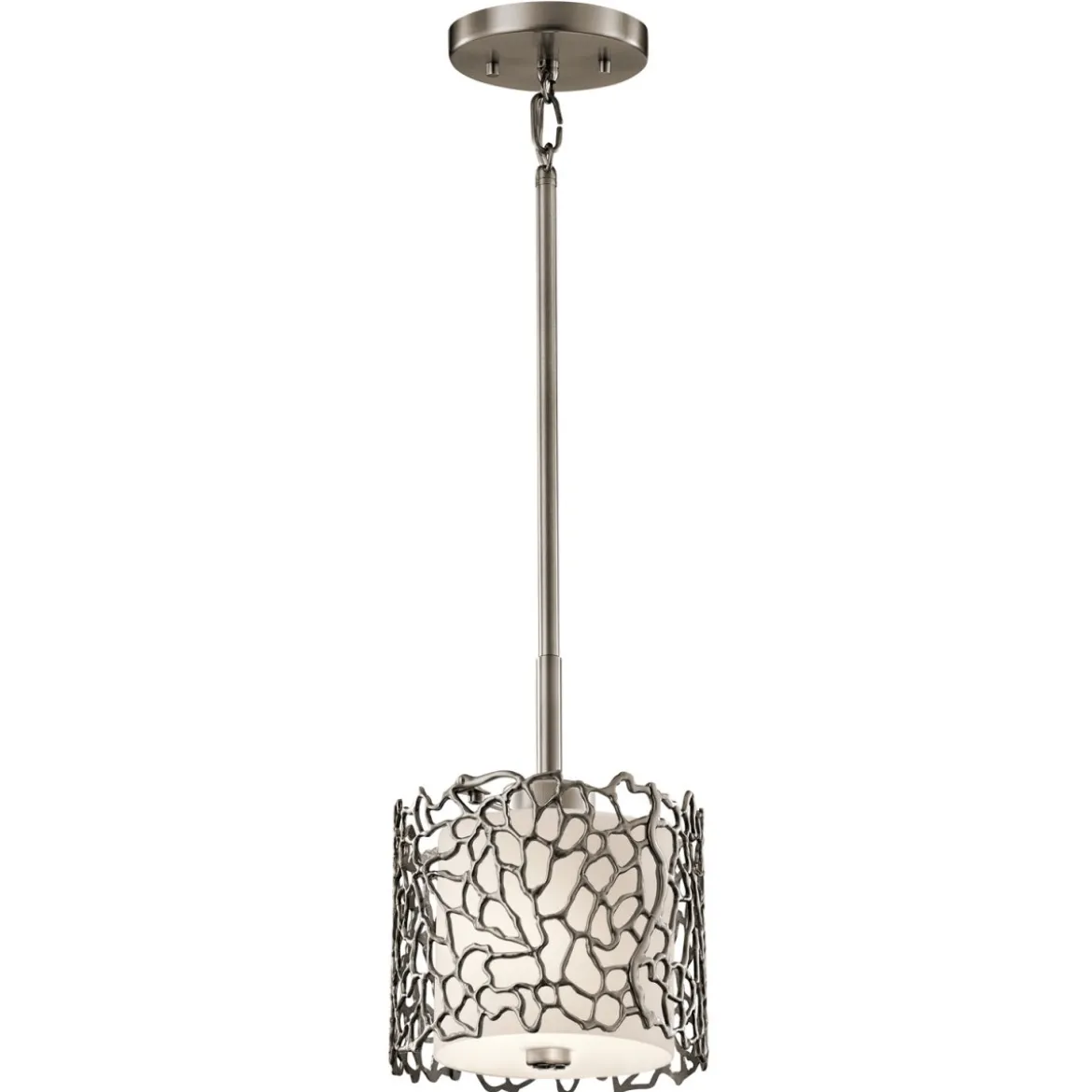 Elstead Lighting Silver Coral 1-Light Mini Pendelleuchte 1-flammig E27