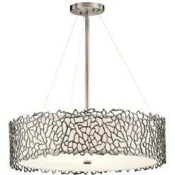 Elstead Lighting Silver Coral 4-Light rund Pendelleuchte 4-flammig 56cm E27