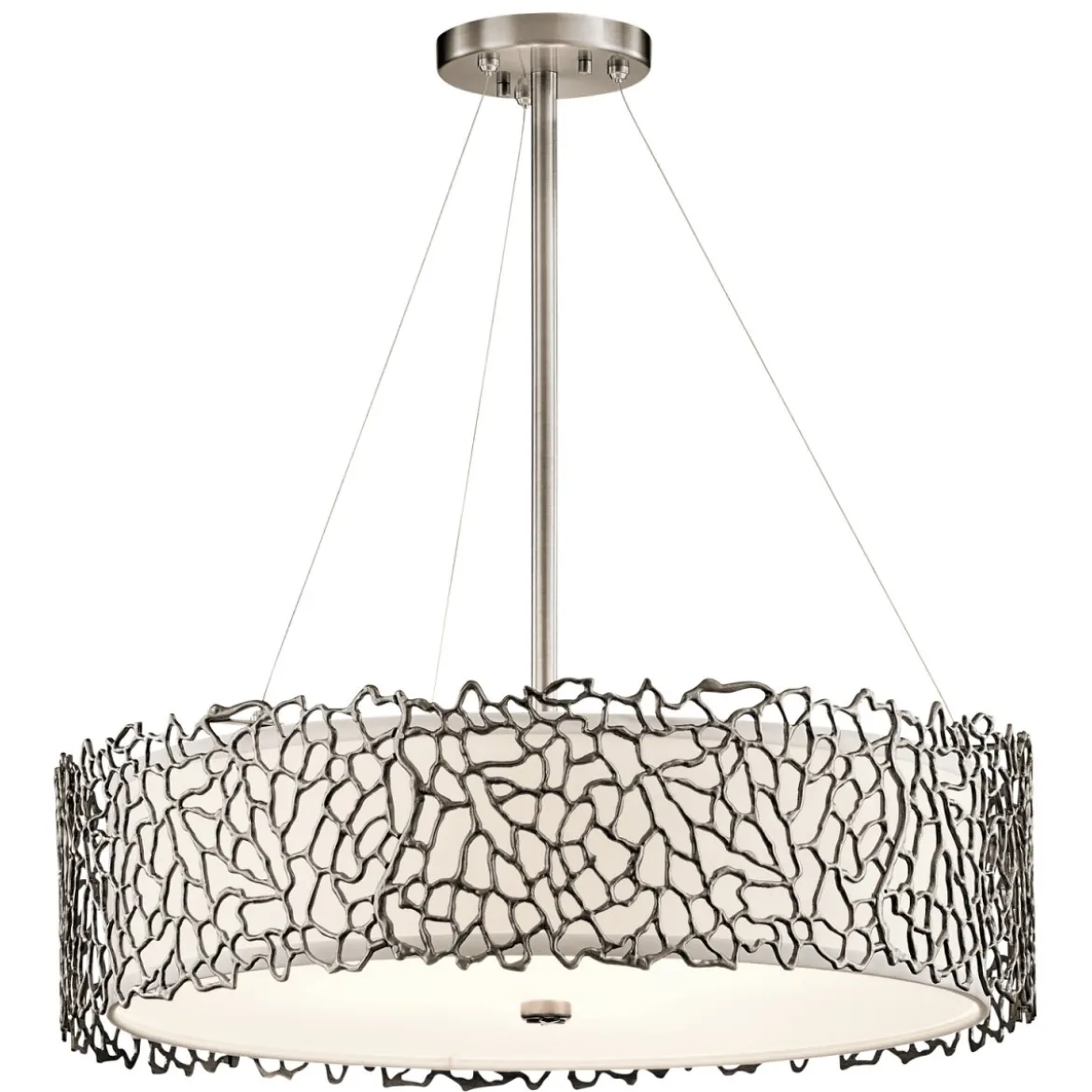 Elstead Lighting Silver Coral 4-Light rund Pendelleuchte 4-flammig 56cm E27