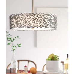 Elstead Lighting Silver Coral 4-Light rund Pendelleuchte 4-flammig 56cm E27