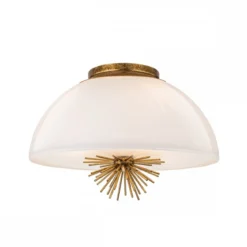 Elstead Lighting Staring Decken-oder Pendelleuchte 3-flammig Gold Opal E14