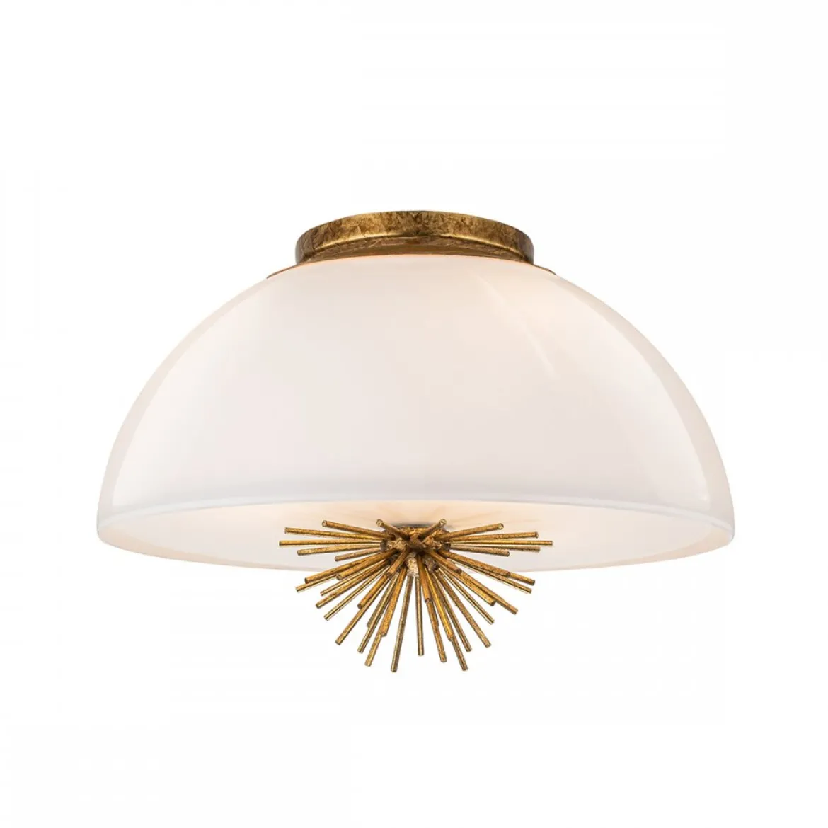 Elstead Lighting Staring Decken-oder Pendelleuchte 3-flammig Gold Opal E14