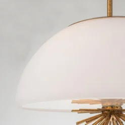 Elstead Lighting Staring Decken-oder Pendelleuchte 3-flammig Gold Opal E14