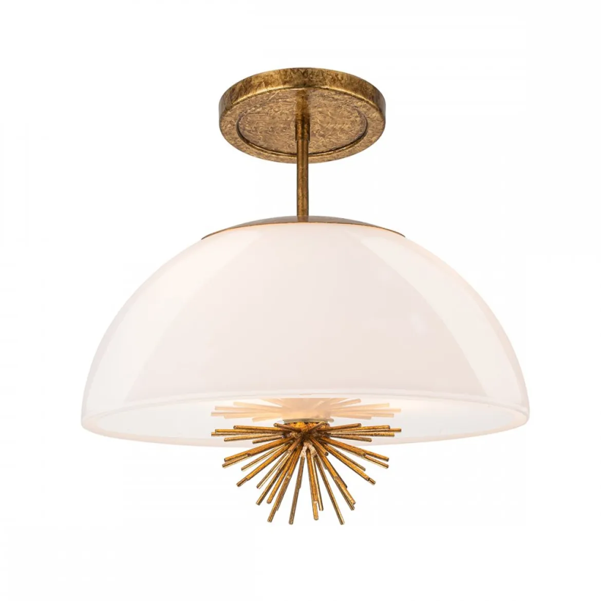 Elstead Lighting Staring Decken-oder Pendelleuchte 3-flammig Gold Opal E14