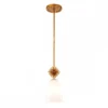 Elstead Lighting Staring Pendelleuchte 1-flammig Antik Gold Opal E27
