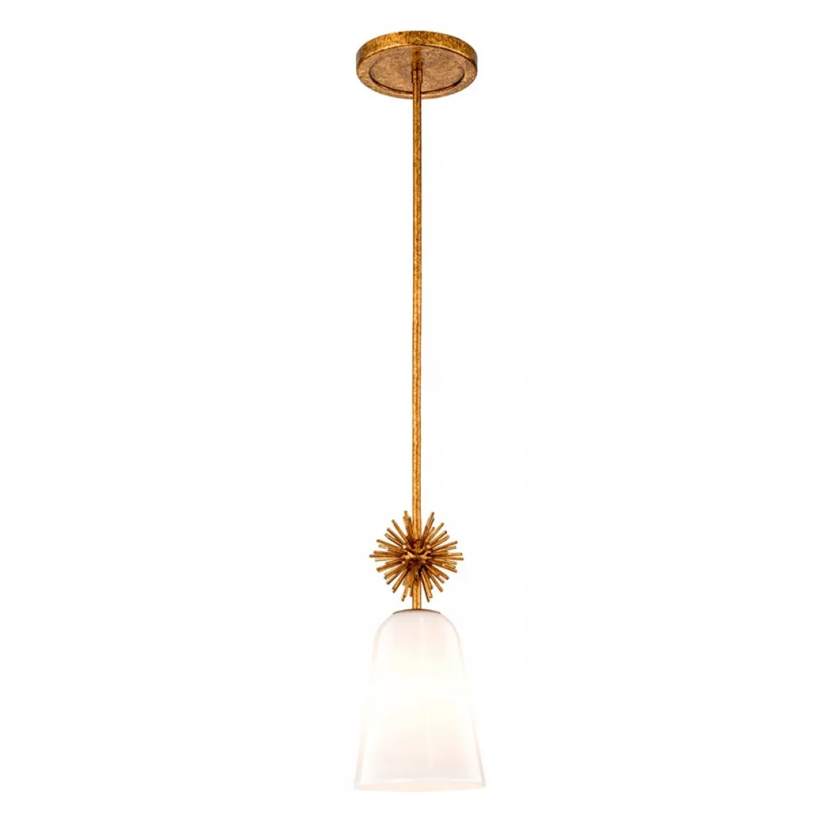 Elstead Lighting Staring Pendelleuchte 1-flammig Antik Gold Opal E27