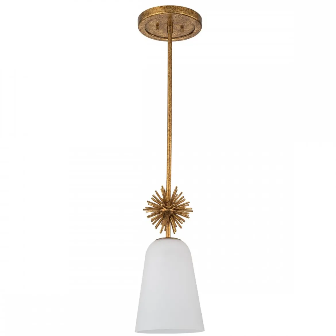 Elstead Lighting Staring Pendelleuchte 1-flammig Antik Gold Opal E27