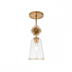 Elstead Lighting Staring Pendelleuchte 1-flammig Gold Transparent E27