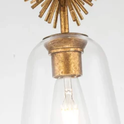 Elstead Lighting Staring Pendelleuchte 1-flammig Gold Transparent E27