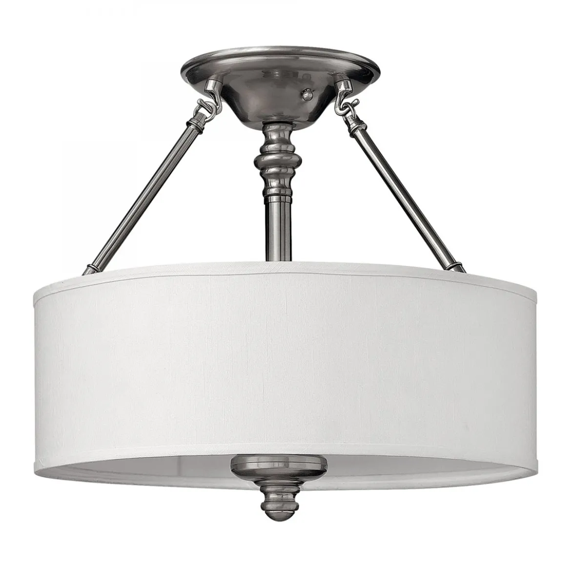 Elstead Lighting Sussex 3-Light Deckenleuchte Nickel gebürstet 3-flammig E27